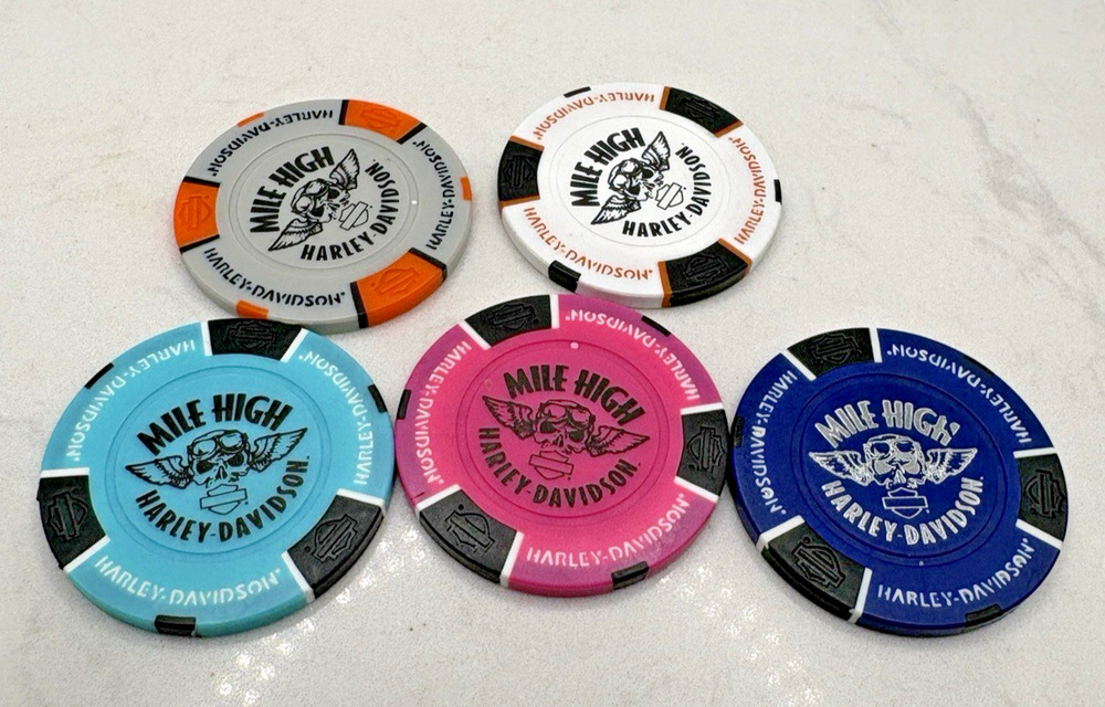 Harley Davidson Poker Chips, Complete your collection, Denver, CO, Many Colors